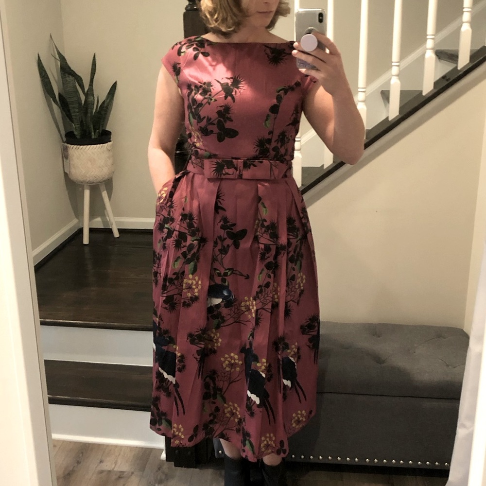 EShakti Bird Print Cocktail Dress